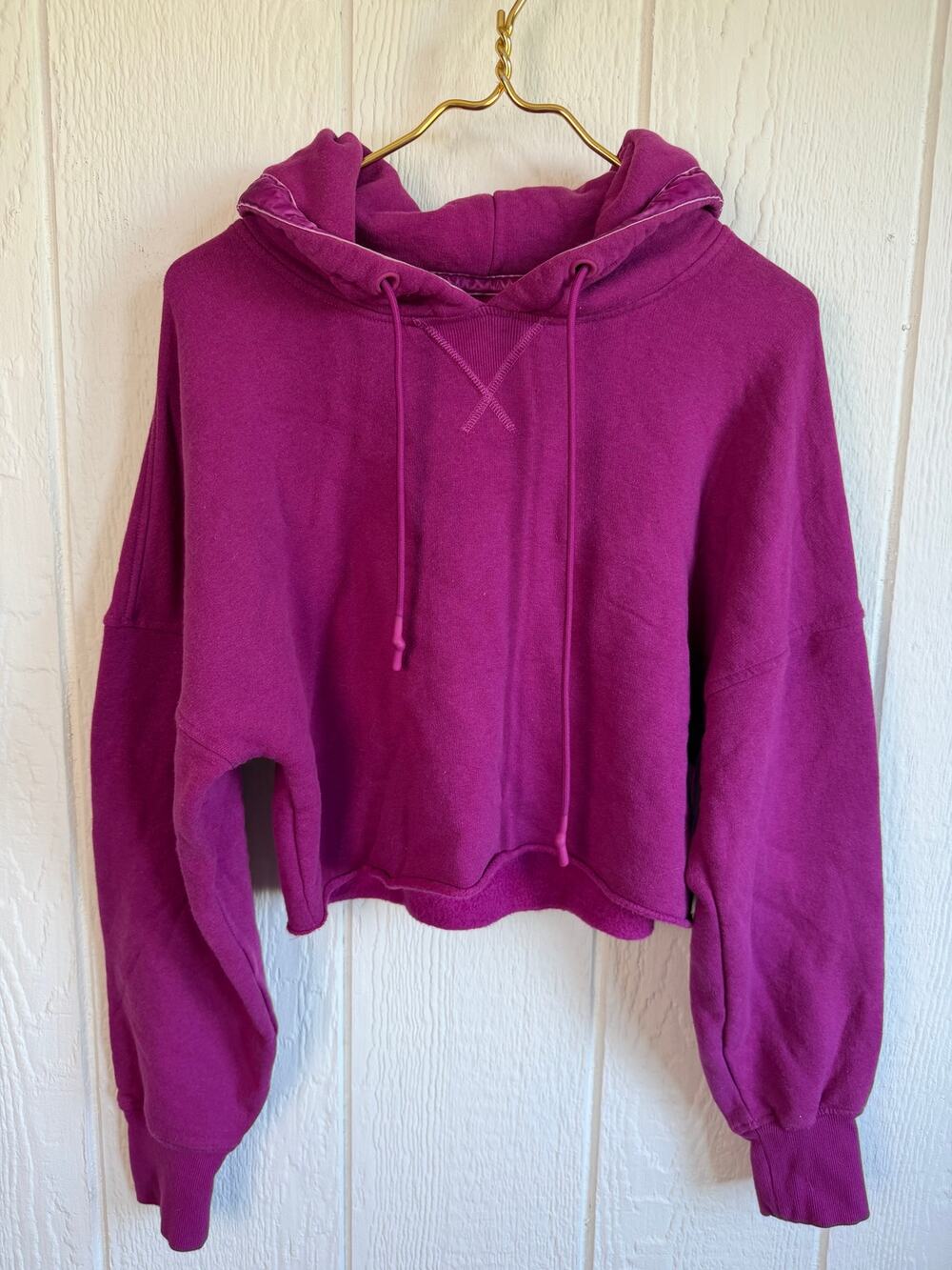 UGG Kiera Cropped Hoodie Magenta, Medium